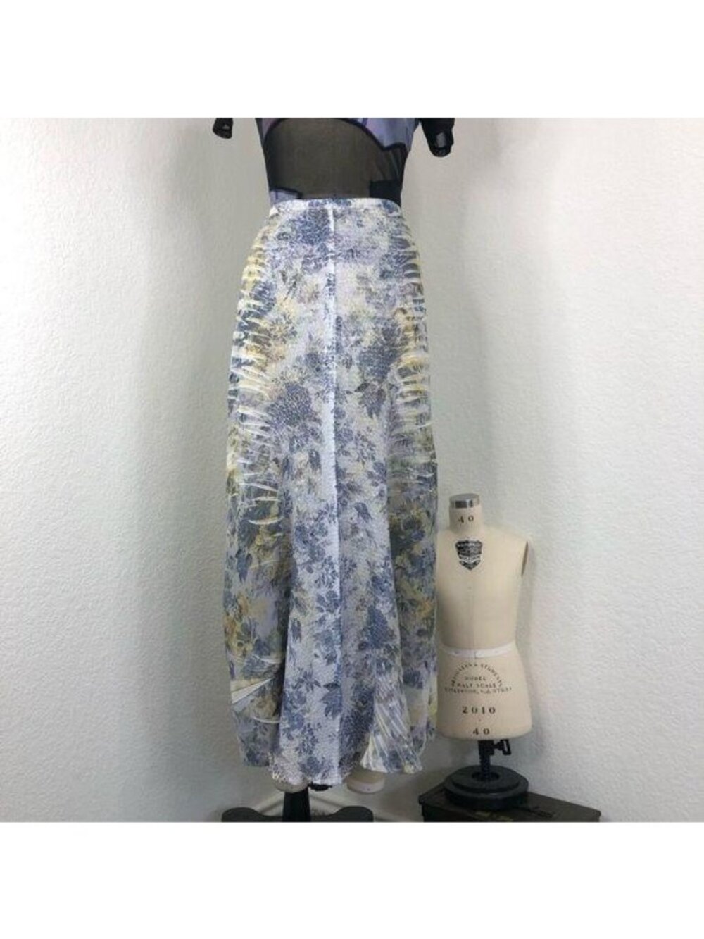 Yoshiki Hishinuma Midi Skirt Pleat Heat Crinkle Shibori